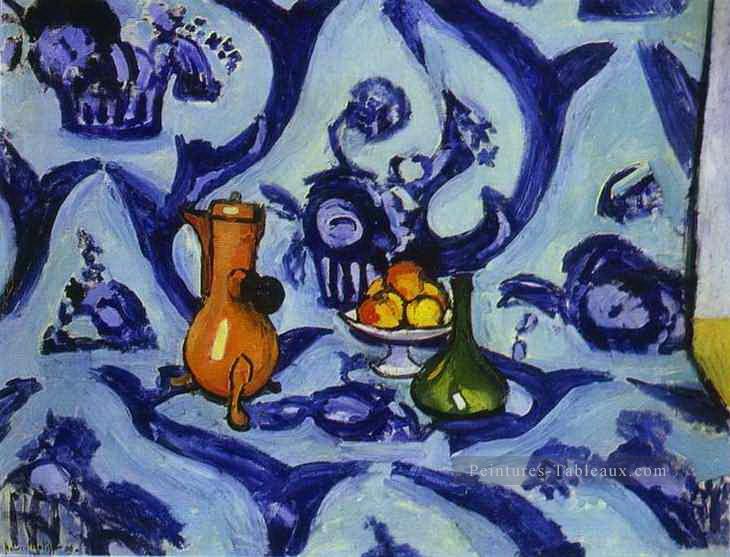 Blue TableCloth abstrait fauvisme Henri Matisse décor moderne nature morte Peintures à l'huile